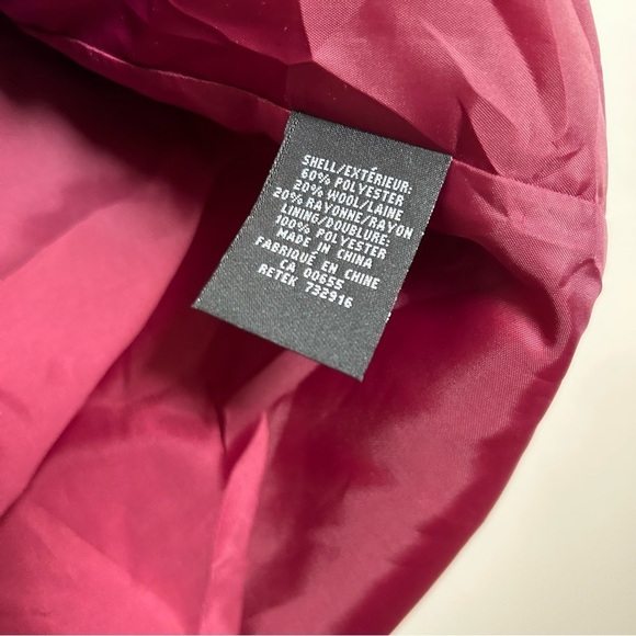 RW& Co Wool Coat Hooded w/ Extra Large Hood Witchy Cloak Style Fuchsia Small - Picture 7 of 10